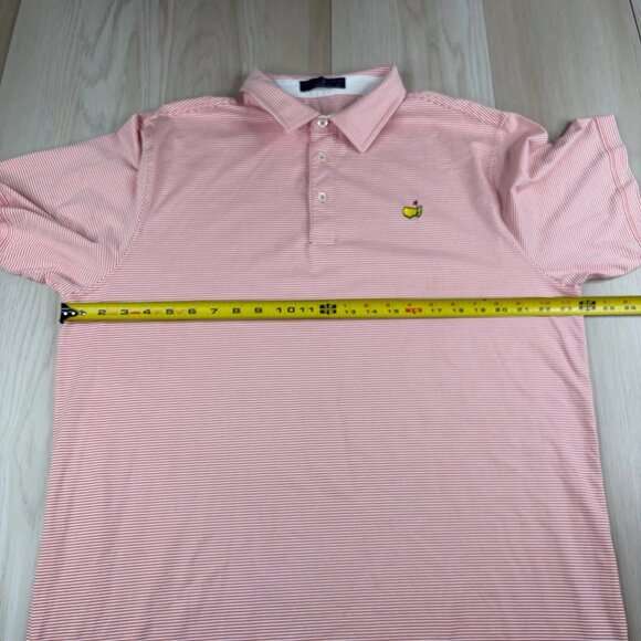 Clubhouse Collection Mens Pink Striped Print Performance Golf Polo Shirts Sz XL - Picture 7 of 12